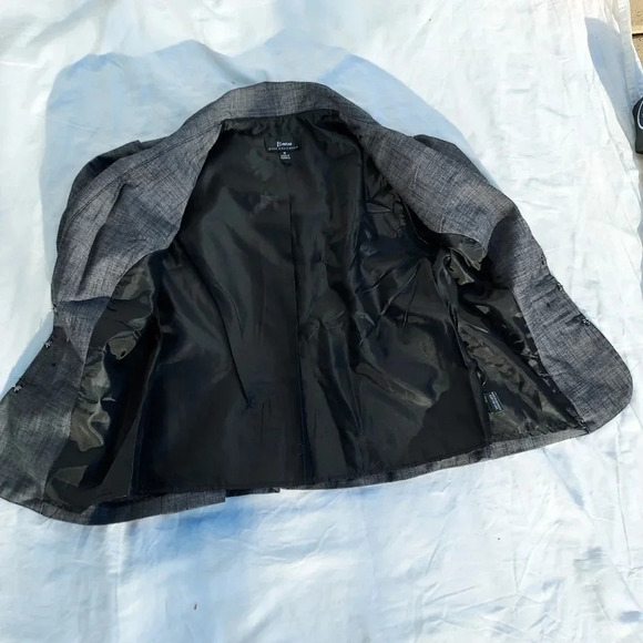 NWT Byer Caifornia Short Sleeve Hook&Eye Closure Grey Medium Fully Lined Blazer - Picture 7 of 13